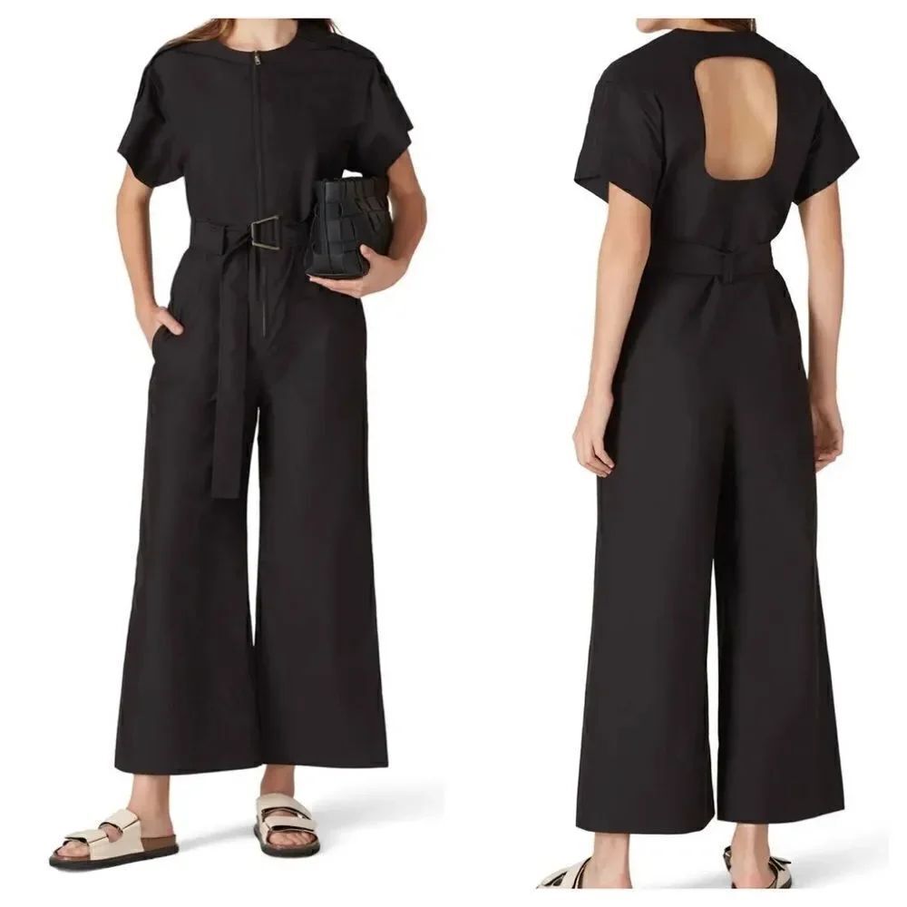 3.1 Phillip Lim Black Cut Out Jumpsuit with defects size 8